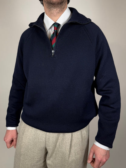 Maglione zip 3/4 CP Company in pura lana - XL