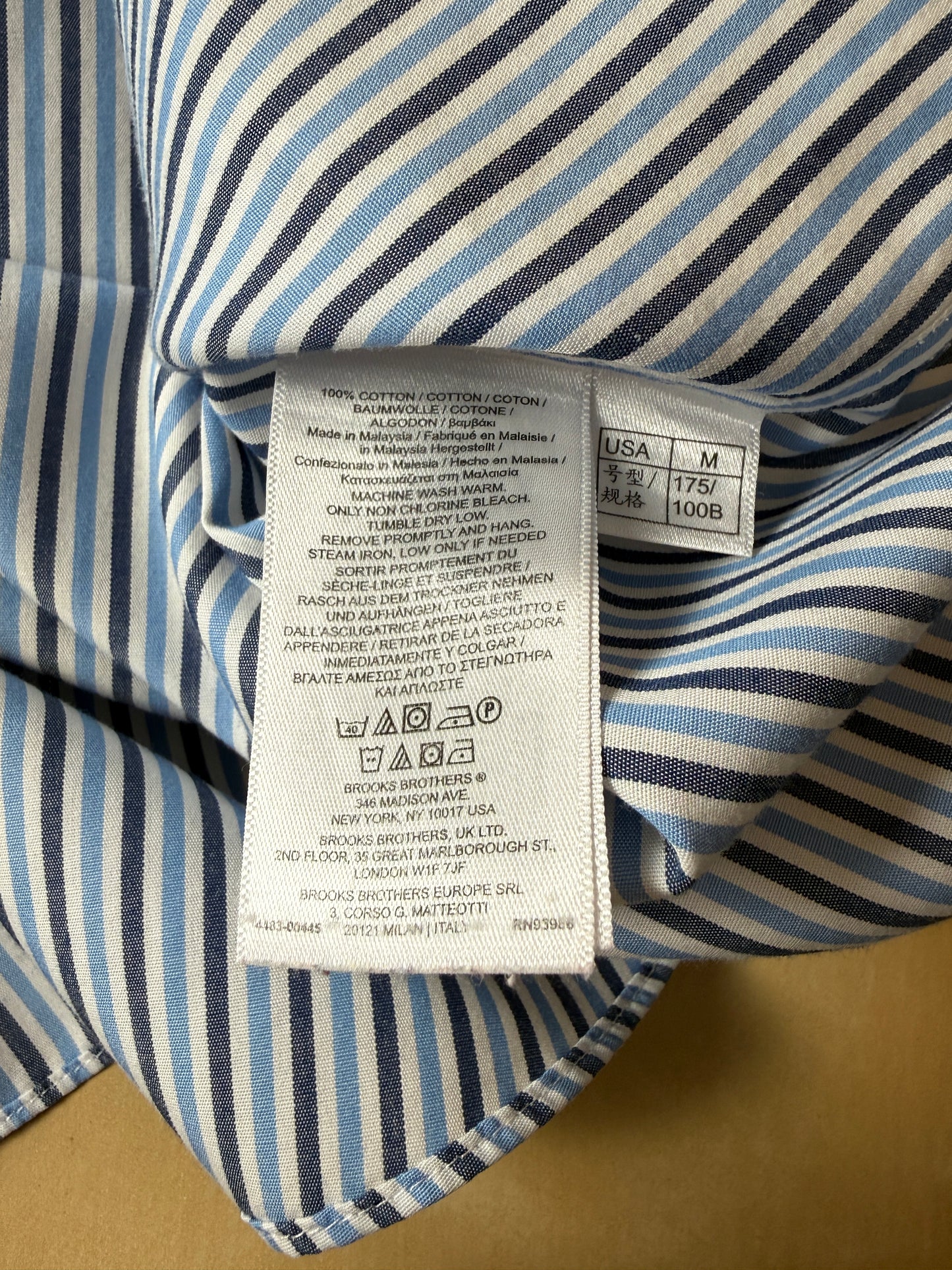 Camicia Brooks Brothers button-down a righe - M collo 40