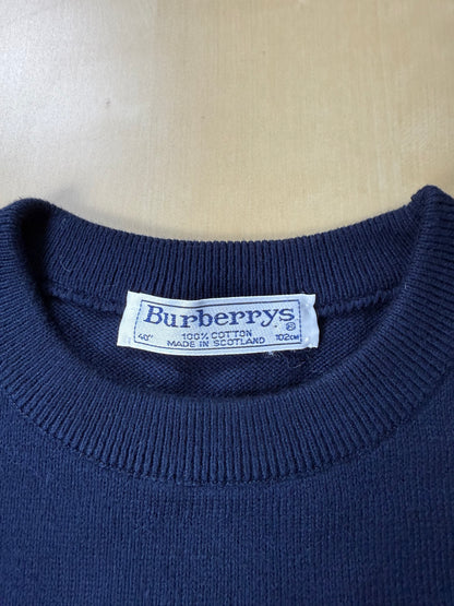 Pullover Burberrys in cotone anni '80 con barche a vela - M/L