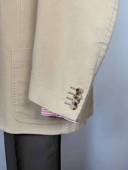 Giacca Corneliani in velluto liscio beige - tg. 54