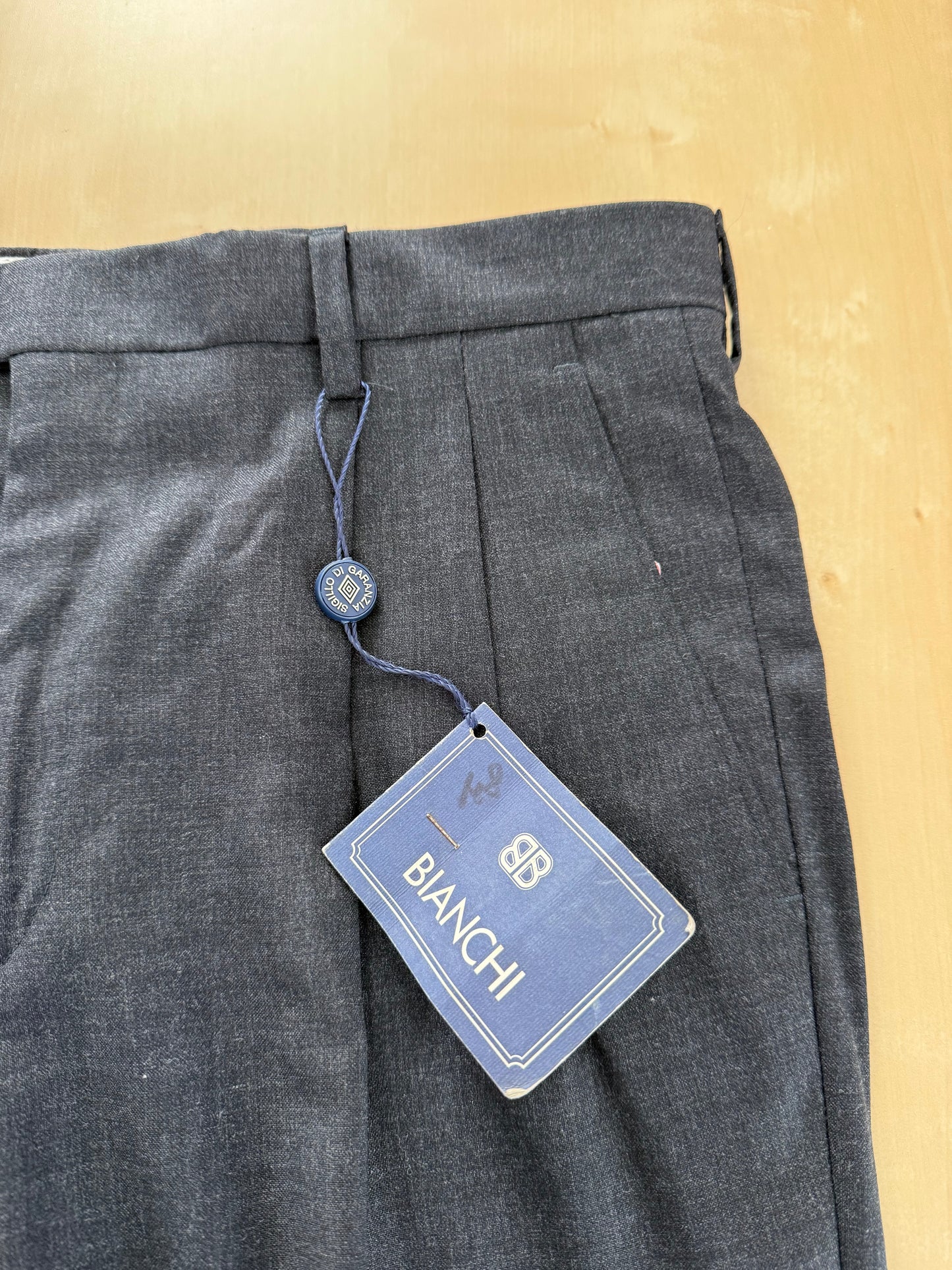 Pantaloni fresco lana grigio antracite anni '80 (NOS) - tg. 46/48