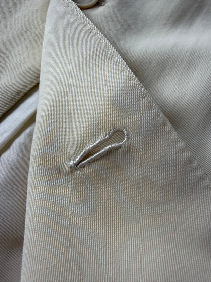 Giacca sartoriale twill bianco panna anni '60/'70 - tg. 52/54 drop basso