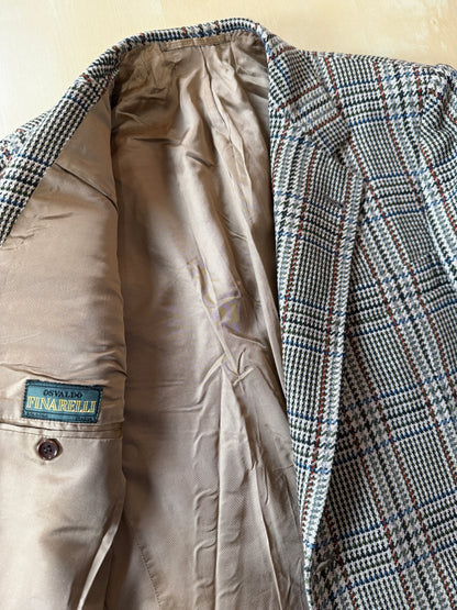 Giacca sartoriale in puro cashmere scozzese principe di Galles - tg. 46