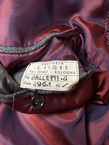 Cappotto sartoriale grigio anni '60 - tg. 46-48