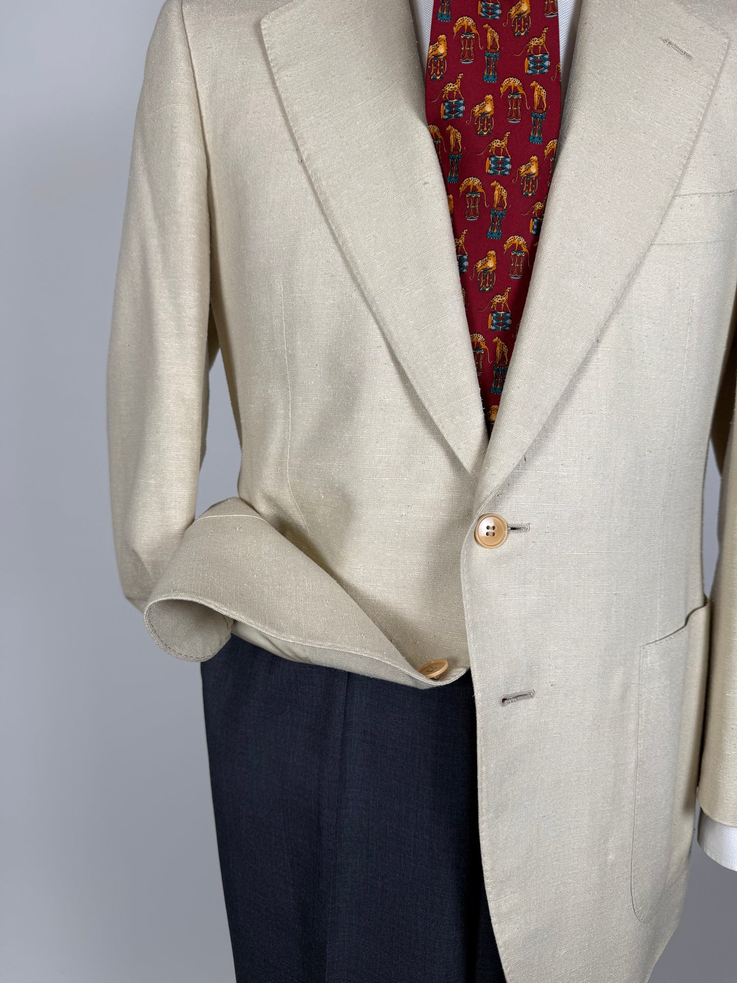 Giacca Lanvin anni '70/'80 in pura seta avorio - tg. 48