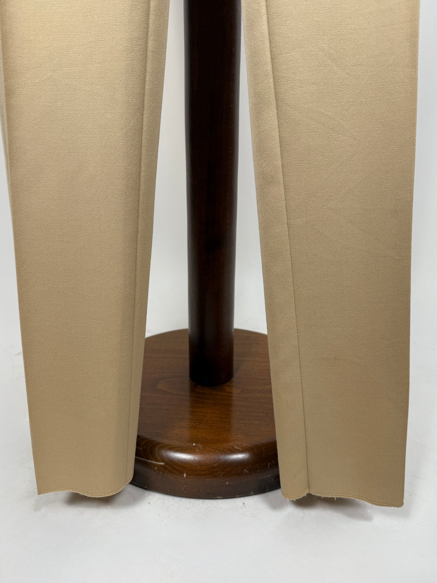 Pantaloni anni ‘70/'80 in twill di lana beige (NOS) - tg. 50