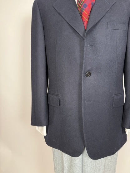 Giacca Burberrys anni ‘90 in flanella blu navy - tg. 50/52