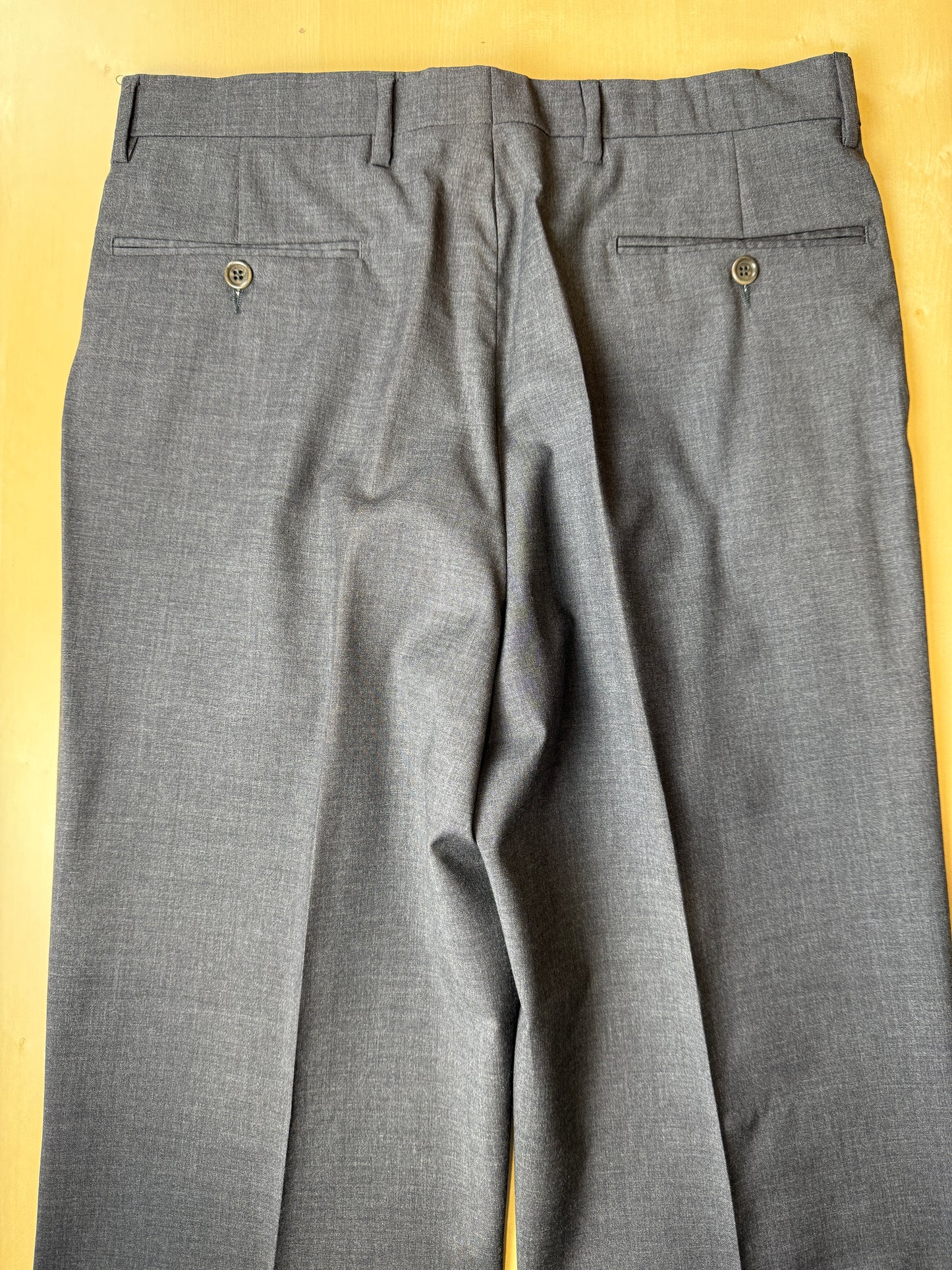 Pantalone anni ‘80 in fresco lana grigio antracite (NOS) - tg. 48