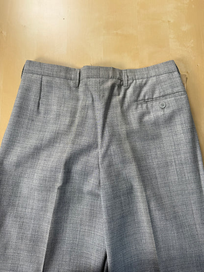 Pantaloni fresco lana grigio Glen check anni '80 (NOS) - tg. 48/50