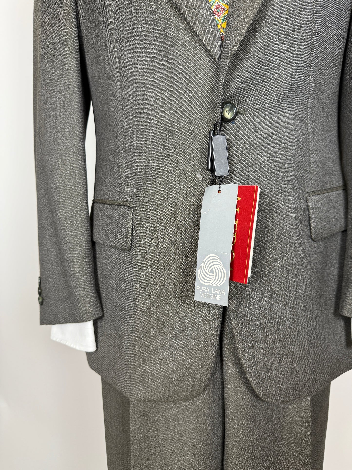 Completo anni ‘80 in covert verde/cachi (NOS) - tg. 48