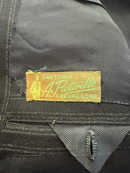 Giacca anni ‘50 sartoriale nero gessato - tg. 44