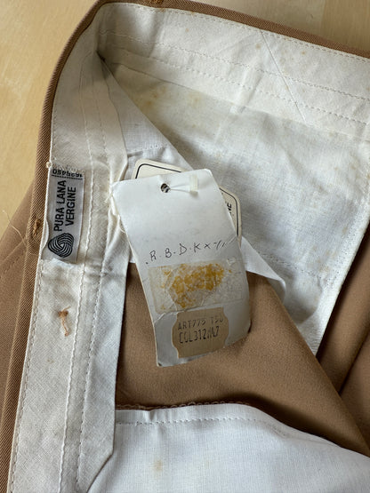 Pantaloni anni ‘70 in twill pettinato beige - tg. 46/48