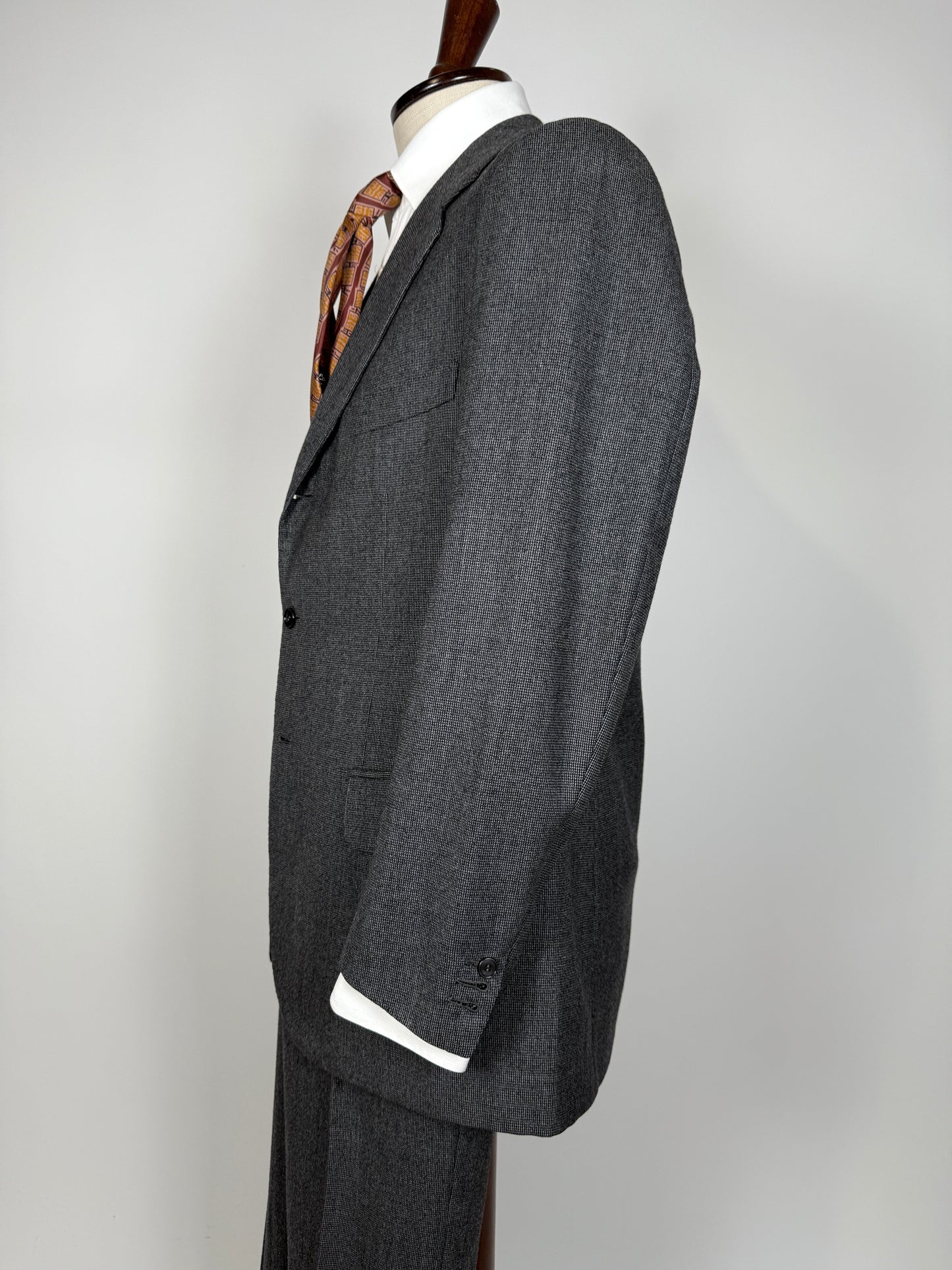 Completo sartoriale flanella grigia anni ‘60/‘70 - tg. 50