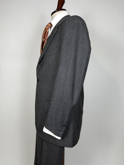 Completo sartoriale flanella grigia anni ‘60/‘70 - tg. 50