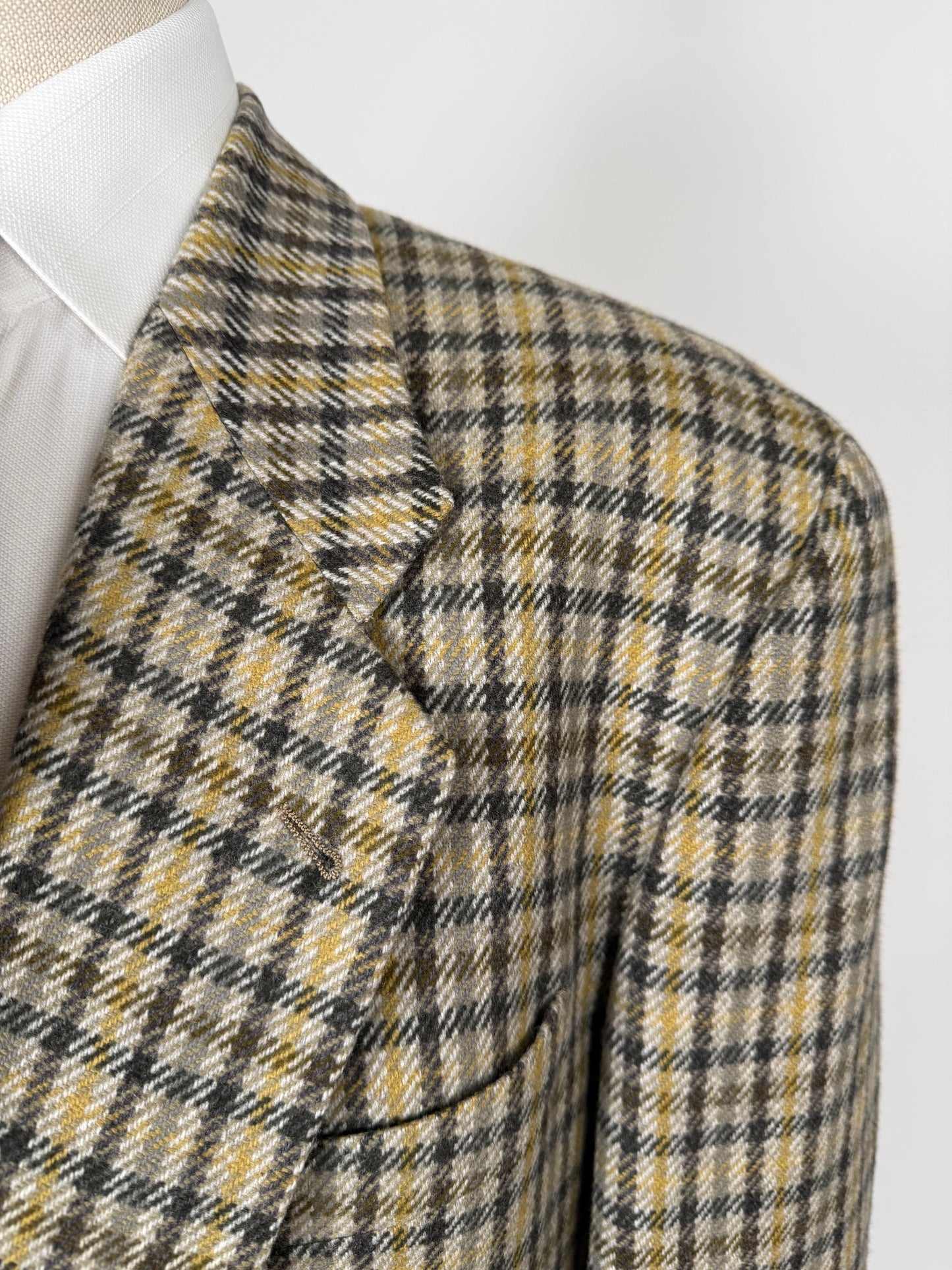 Giacca Valentino anni ‘80 check in lana e cashmere - tg. 52