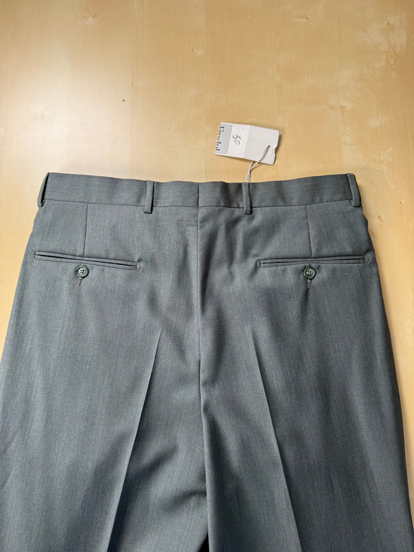 Pantaloni fresco lana verde scuro anni '80 (NOS) - tg. 48/50