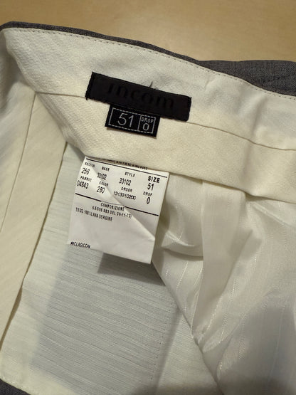 Pantalone anni ‘90 fresco lana grigio chiaro (NOS) - tg. 54/56