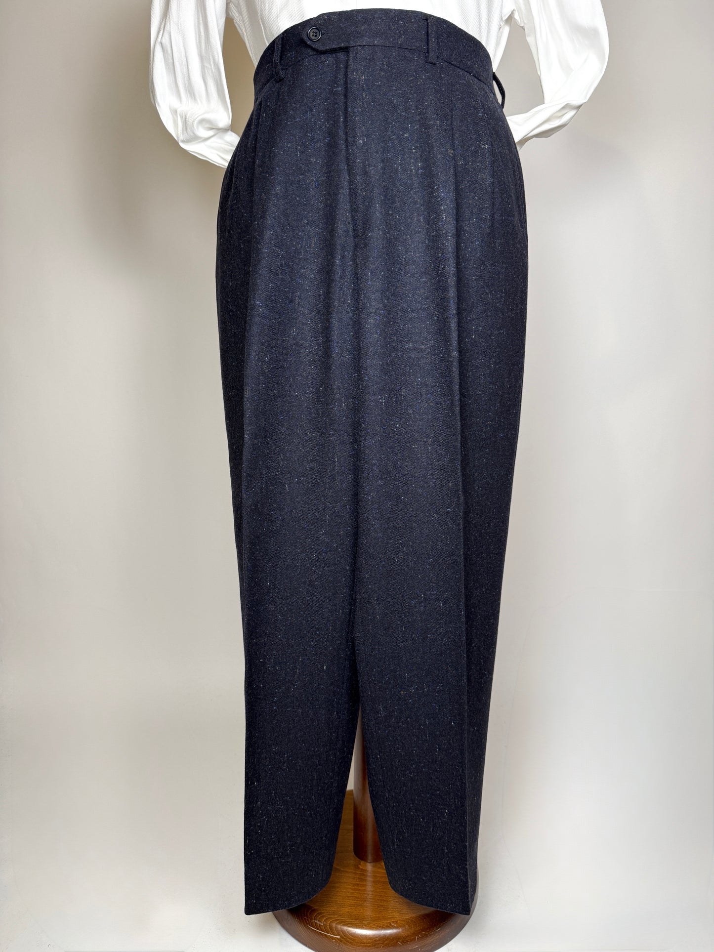 Completo Cerruti in lana e cashmere bottonato effetto donegal - tg. 56