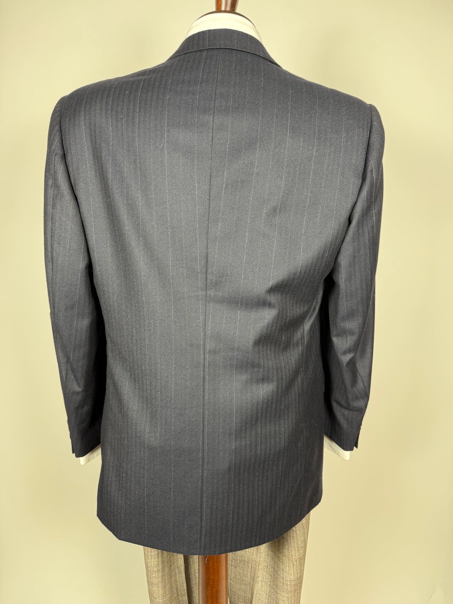 Giacca Belvest anni ‘80 flanella blu lana e cashmere - tg. 52/54