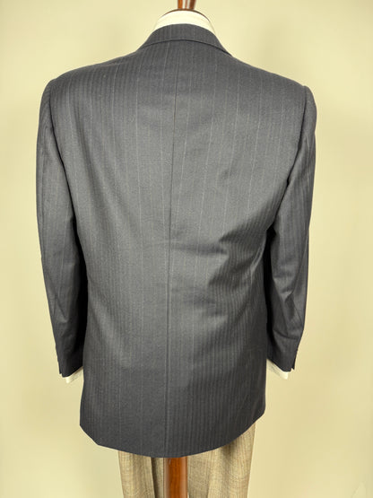 Giacca Belvest anni ‘80 flanella blu lana e cashmere - tg. 52/54