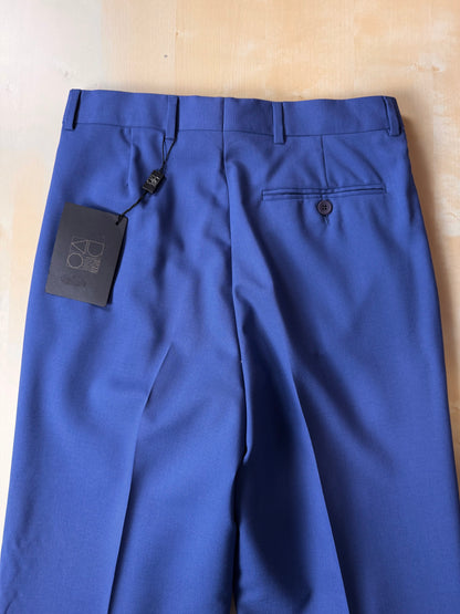 Pantaloni fresco lana blu china anni '80 (NOS) - tg. 44