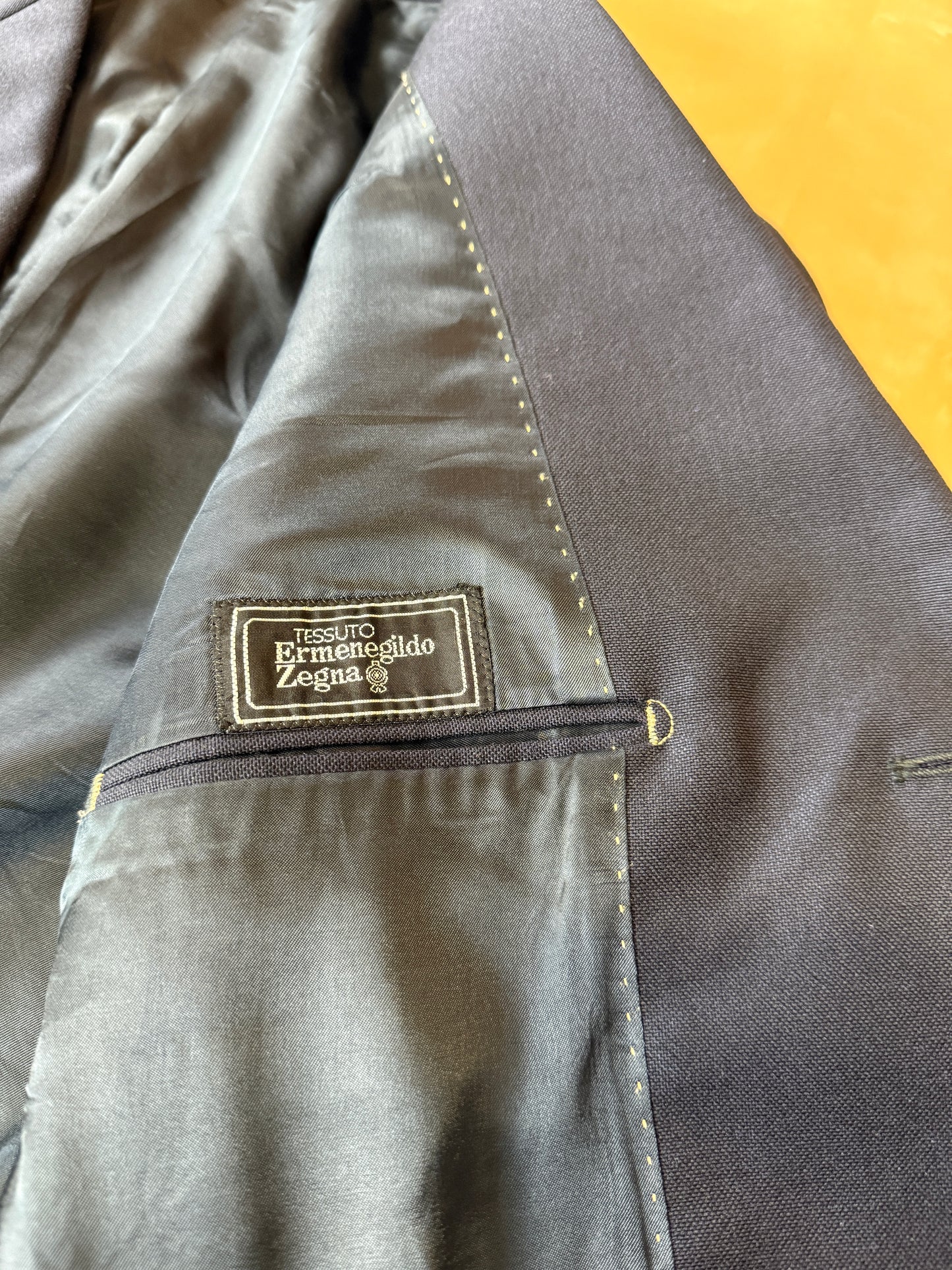 Completo blu tessuto Ermenegildo Zegna lana e mohair - tg. 56