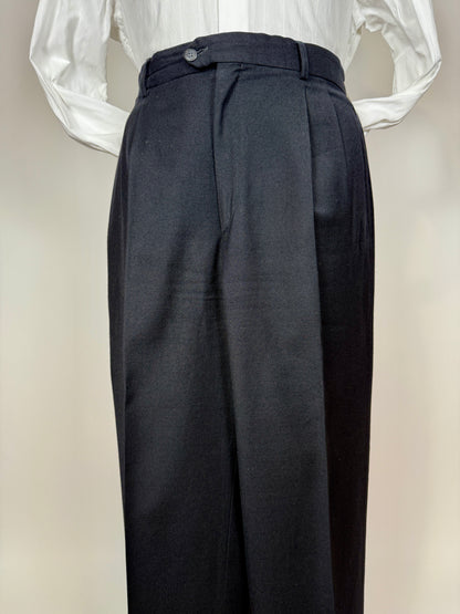 Pantaloni anni ‘80 flanella blu notte - tg. 52