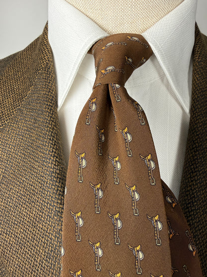 Cravatta Gucci vintage con selle e staffe