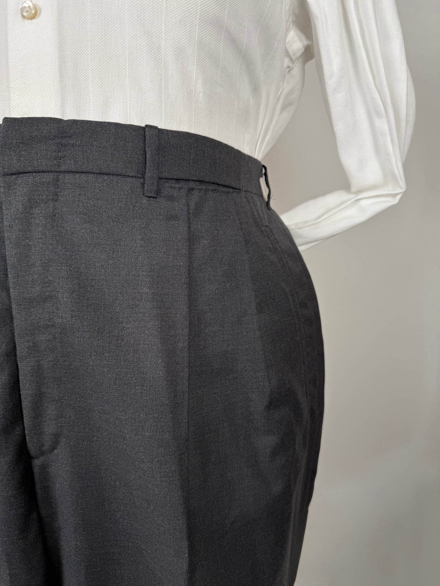 Completo sartoriale flanella pettinata grigio antracite - tg. 52/54, drop basso