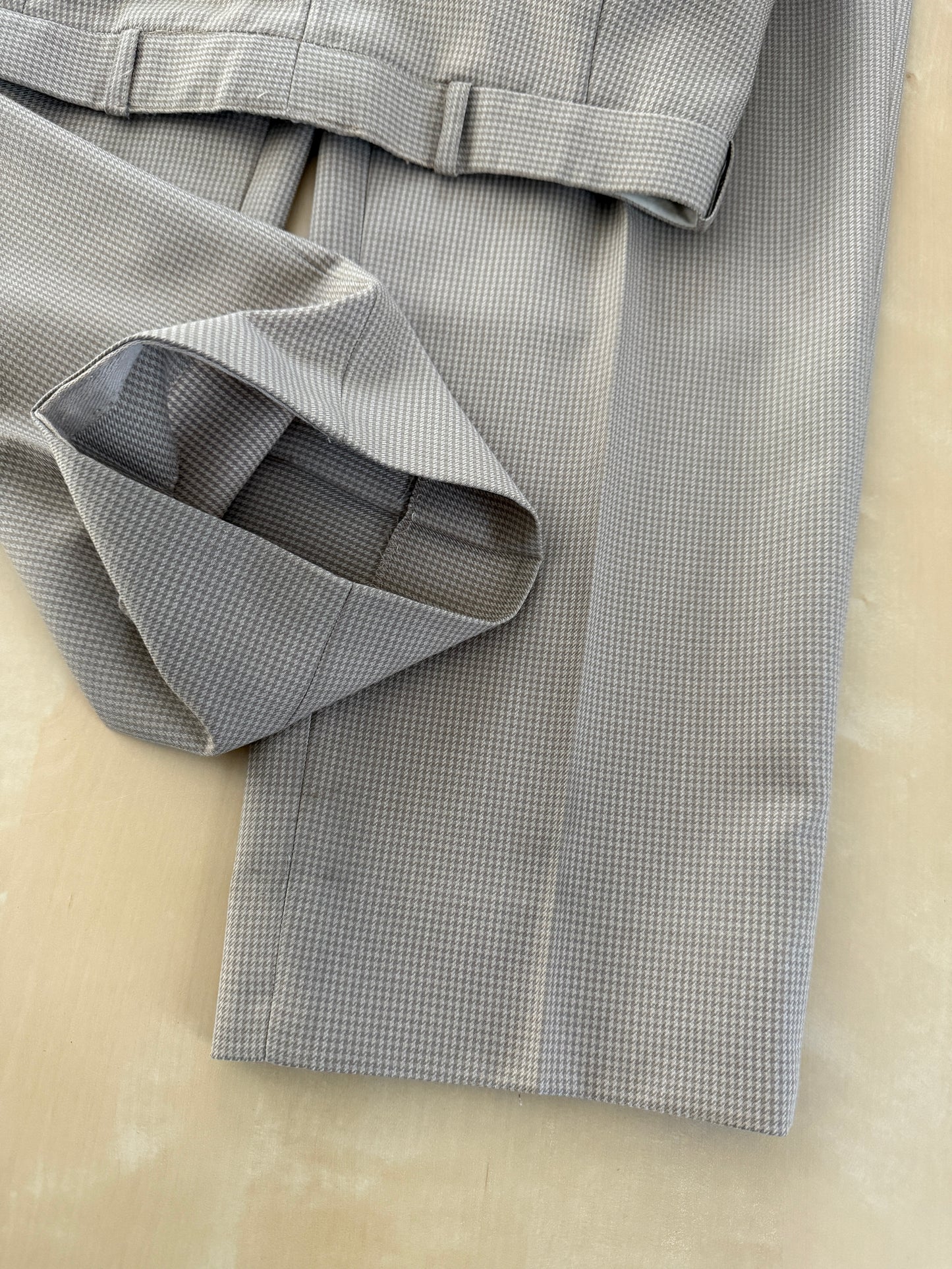 Pantaloni flanella pettinata pied-de-poule - tg. 48