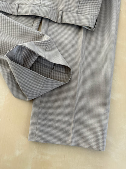 Pantaloni flanella pettinata pied-de-poule - tg. 48