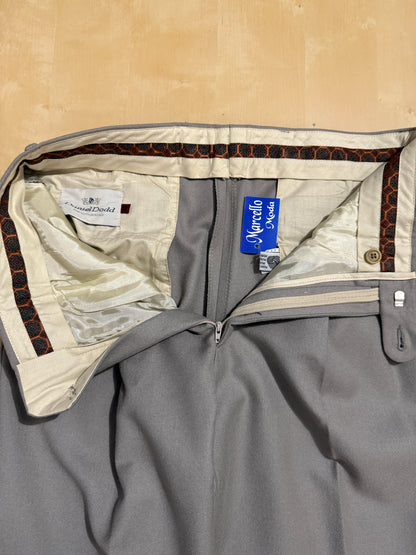 Pantalone in flanella anni ‘80 verde-grigio (NOS) - tg. 48