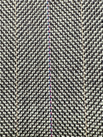 Completo sartoriale anni ‘60/'70 in grisaglia color carta da zucchero gessato - tg. 50/52