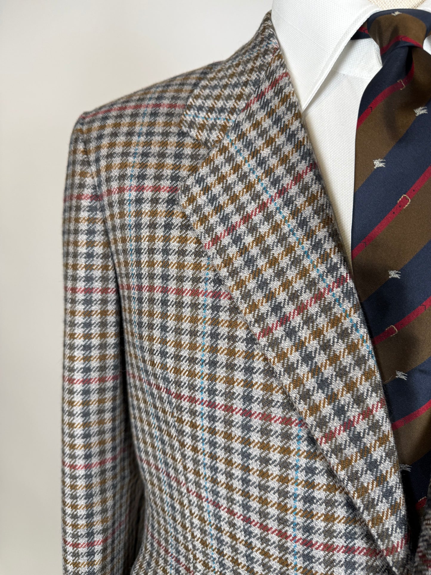 Giacca sartoriale lana e cashmere check - tg. 48/50 corta