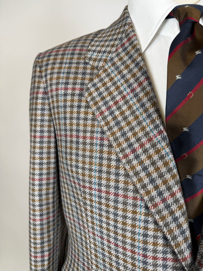 Giacca sartoriale lana e cashmere check - tg. 48/50 corta