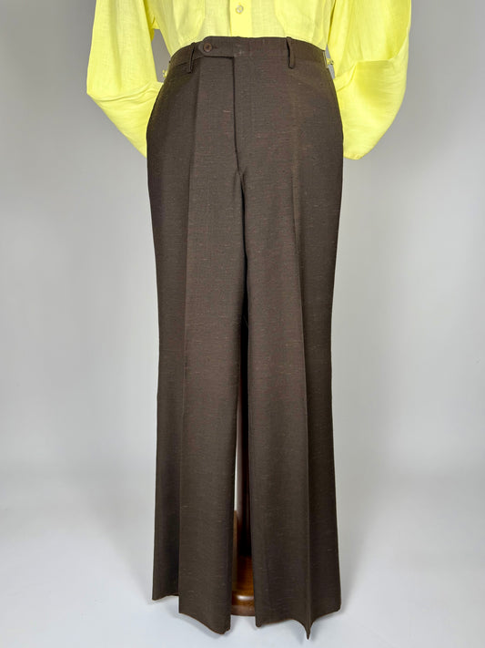 Pantaloni misto lino anni '70 (NOS) - tg.  44/46