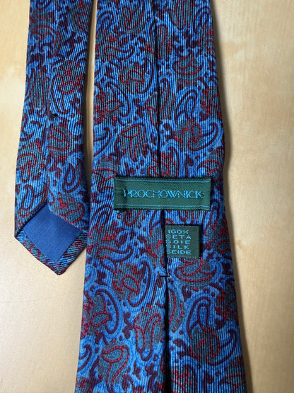 Cravatta Prochownick blu paisley