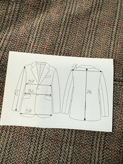 Giacca anni ‘70 spigato windowpane - tg. 52