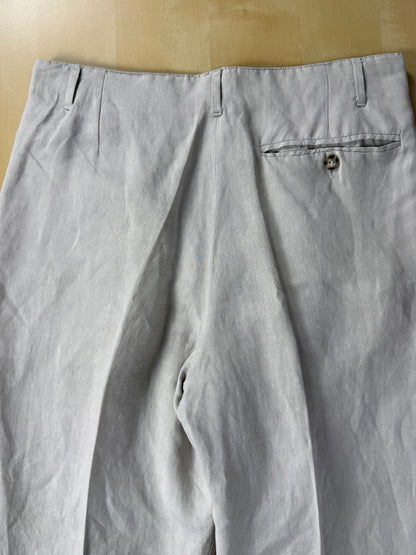 Completo doppiopetto anni '80 oversize viscosa e lino - tg. 46 corta