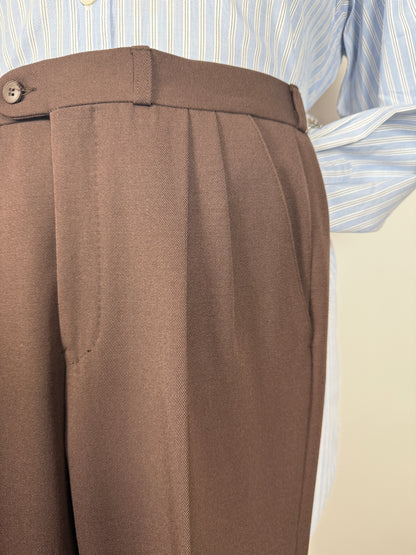 Pantaloni anni ‘70 in twill color cacao - tg. 42/44