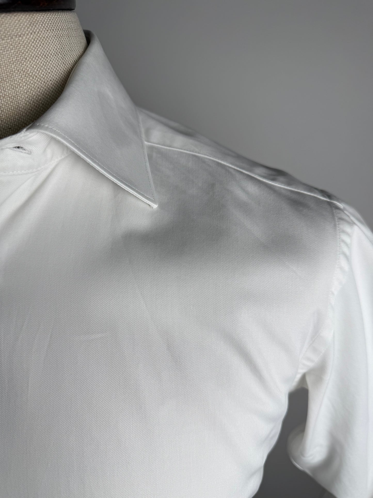 Camicia bianca Suitsupply twill cotone egiziano - XS/S collo 38