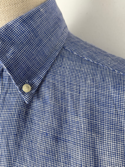 Camicia Boggi micro pied-de-poule puro lino - tg. M