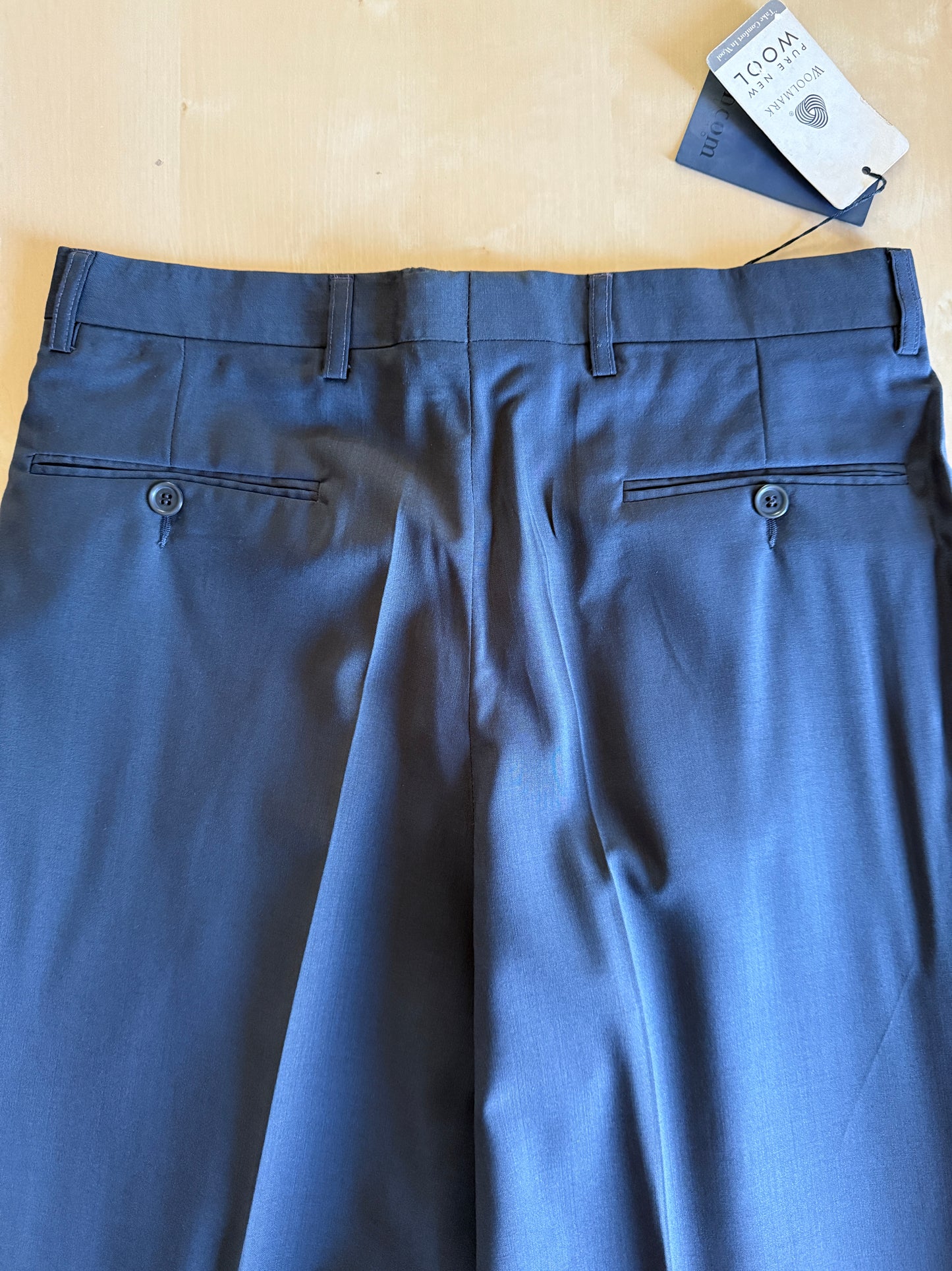 Pantaloni anni ‘90 fresco lana verde petrolio (NOS) - tg. 46