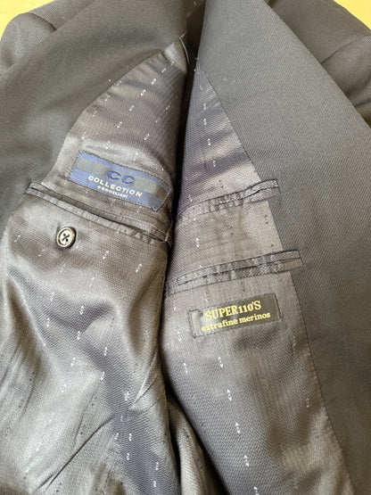 Giacca Corneliani in twill di lana nero - tg. 50/52