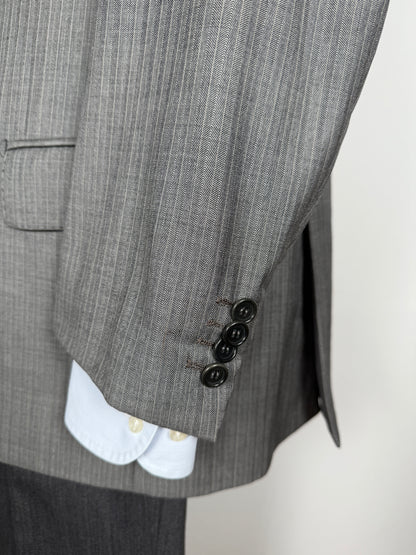 Giacca De Paz in fresco lana grigio spinato - tg. 50