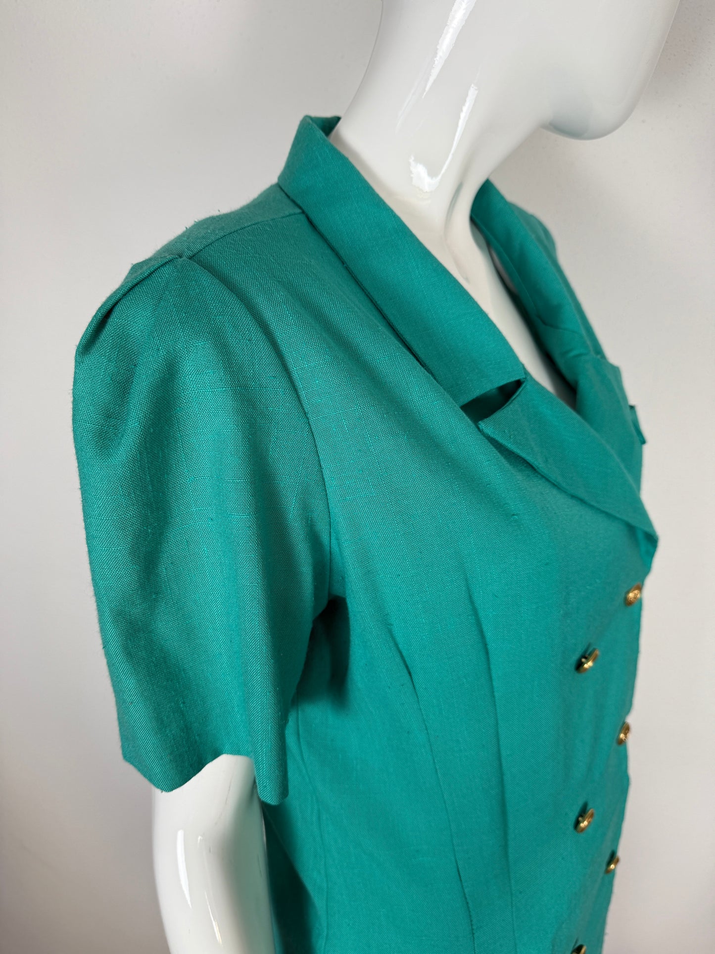 Abito blazer americano anni ‘70/‘80 verde acqua - tg. S/M