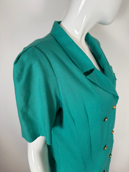 Abito blazer americano anni ‘70/‘80 verde acqua - tg. S/M