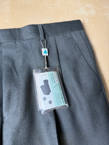 Pantaloni anni ‘70/‘80 in flanella verde scuro (NOS) - tg. 48