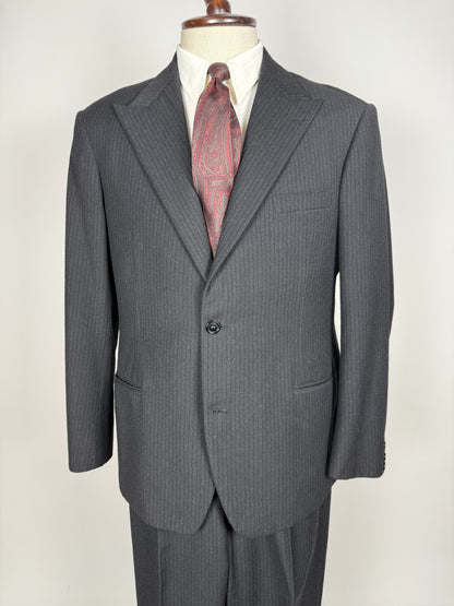 Completo sartoriale anni ‘50/‘60 monopetto revers a lancia - tg. 50 corta