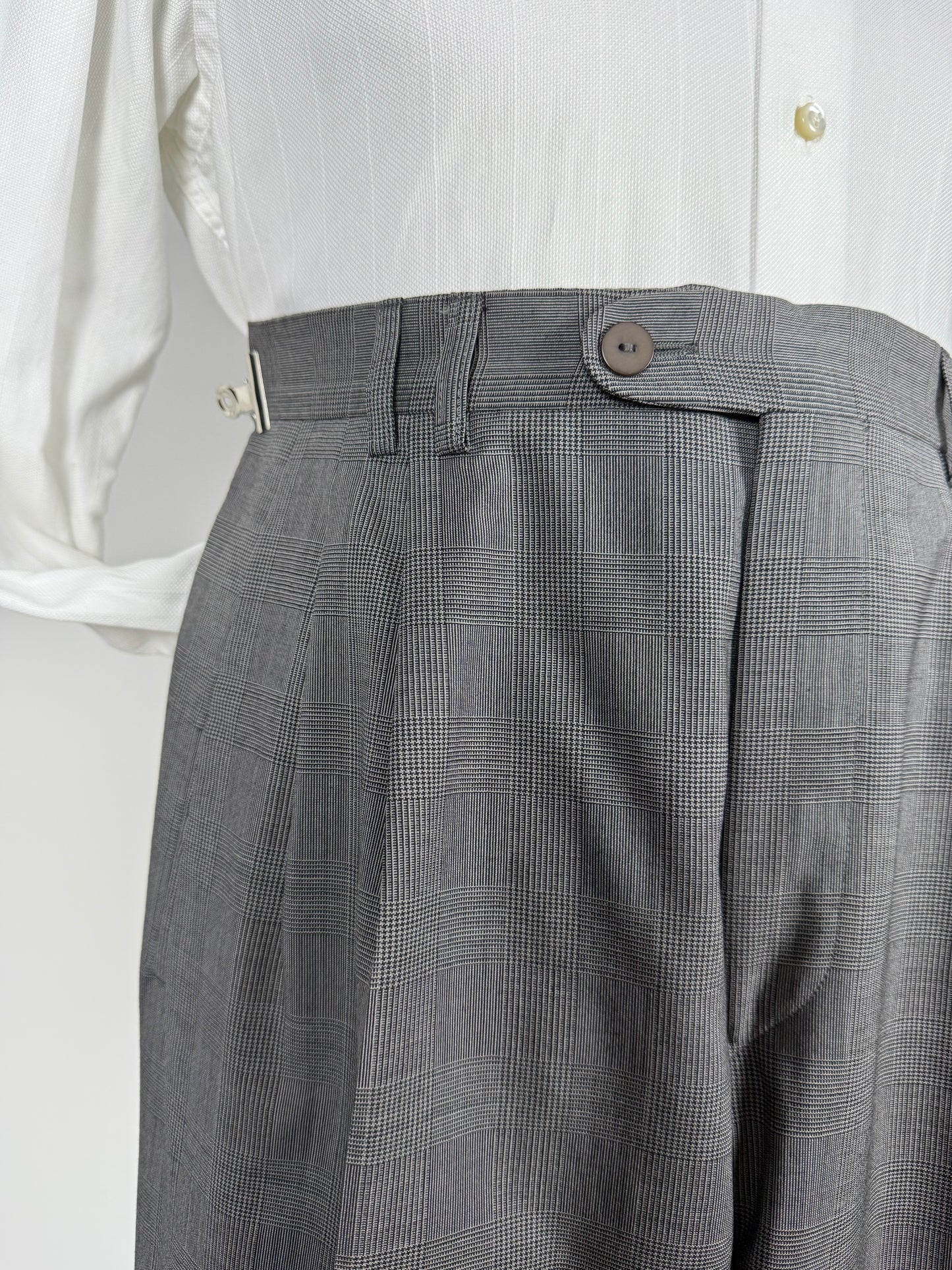 Pantaloni fresco lana principe di Galles anni '80 (NOS) - tg. 46/48